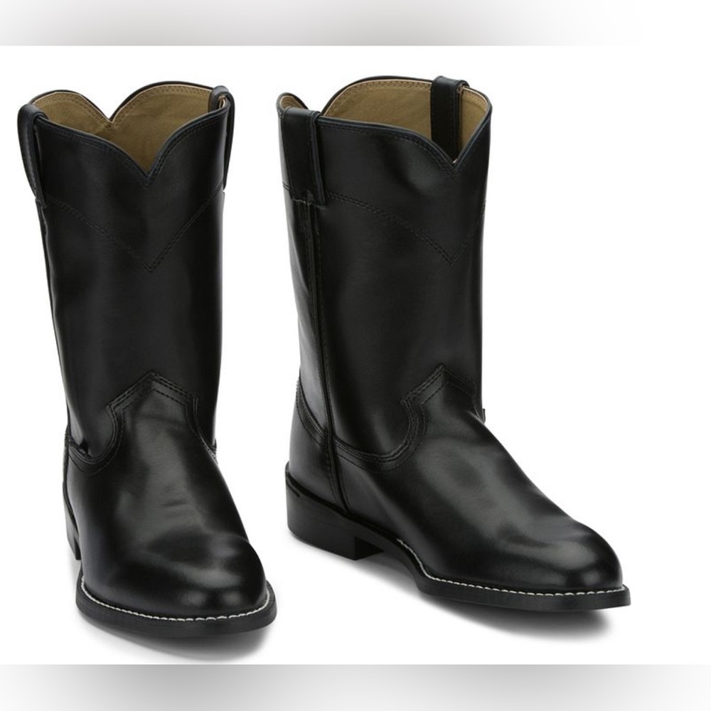 Justin Boots Size 9B Like New WoT Black Basics JBL 3000 GC